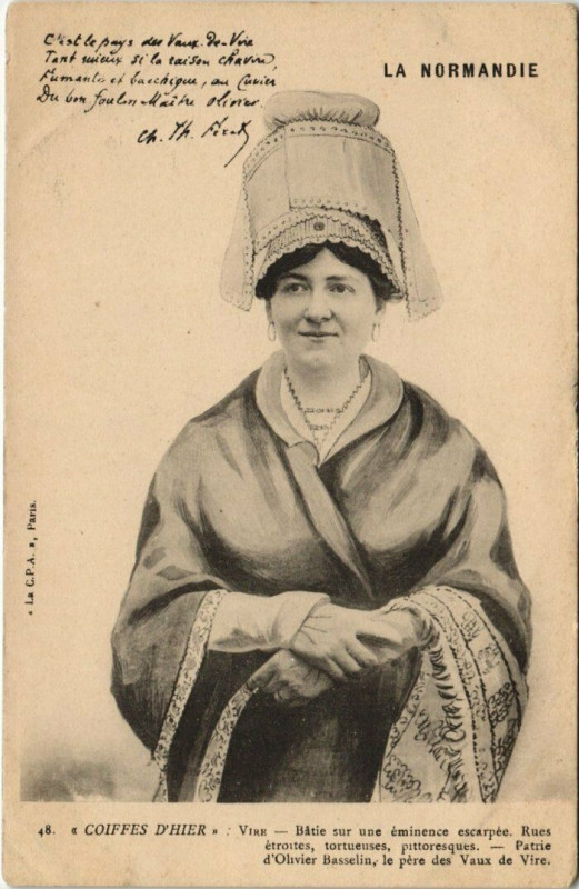 Carte postale ancienne La Normandie - Coiffes d'Hier