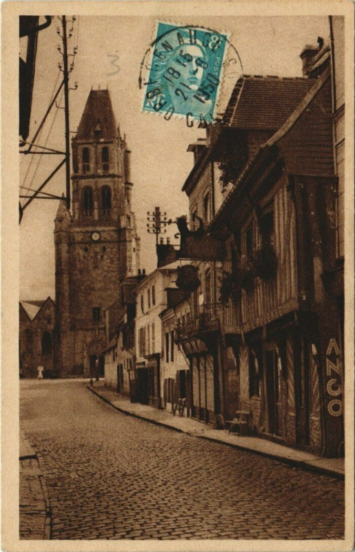 Carte postale ancienne Orbec - L'Hotel de l'Equerre à Orbec