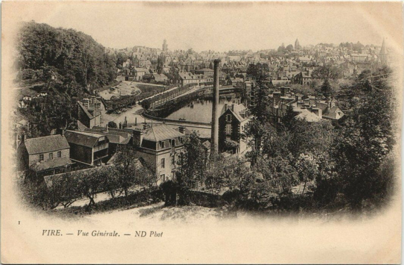Carte postale ancienne Vire - Vue générale