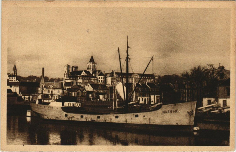 Carte postale ancienne Caen - Le Port à Caen