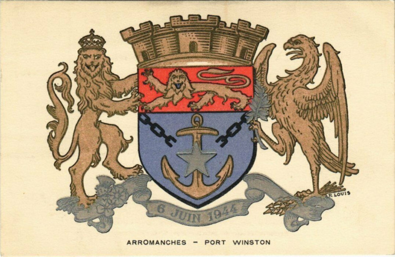 Carte postale ancienne Arromanches - Port Winston