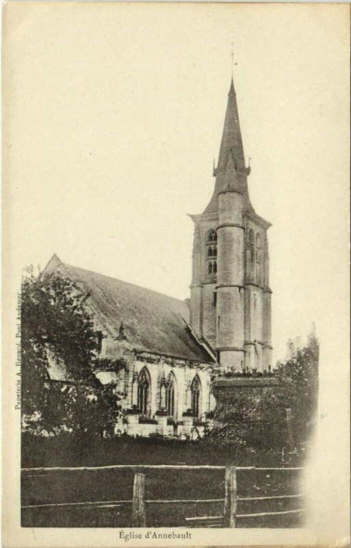 Carte postale ancienne Eglise d'Annebault à Annebault