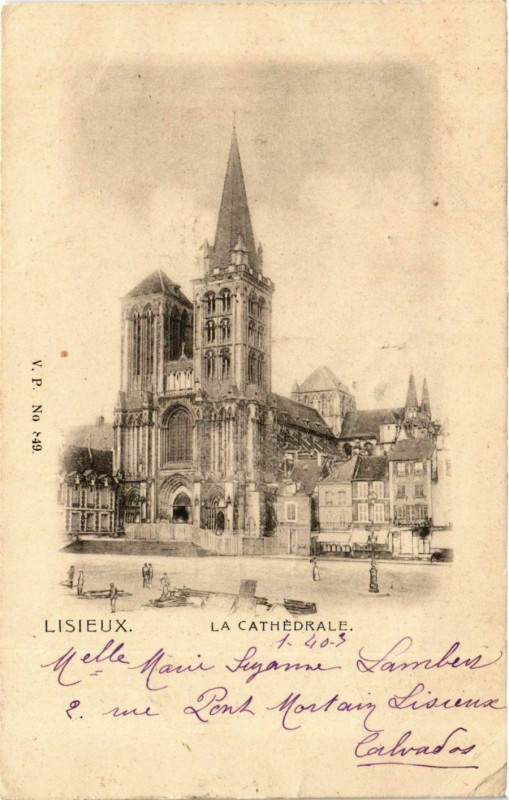Carte postale ancienne Calvados Lisieux la Cathédrale à Lisieux
