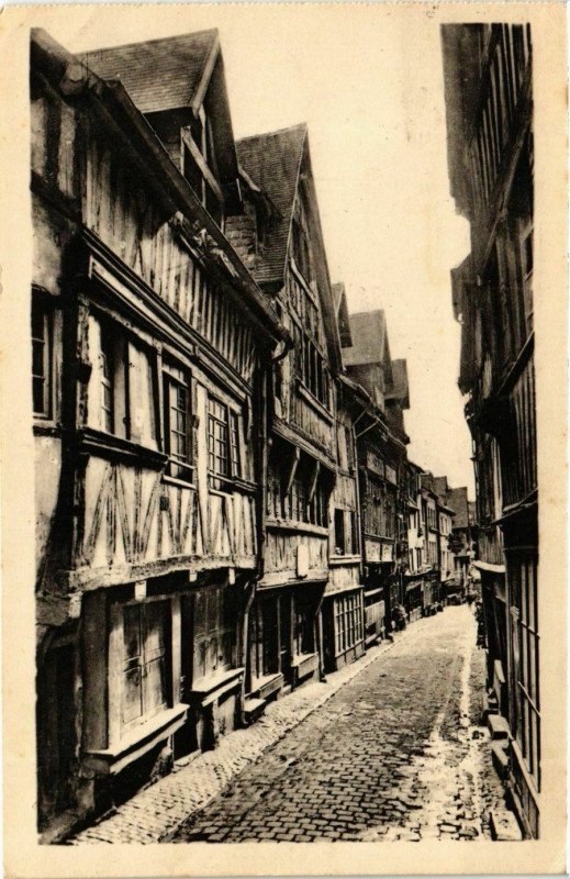 Carte postale ancienne Normandie Calvados Lisieux Rue aux Févres à Lisieux