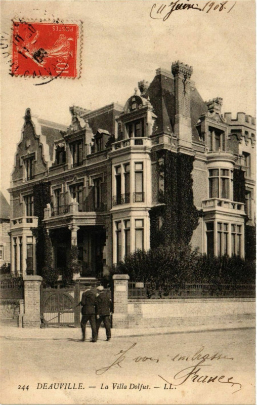 Carte postale ancienne Deauville Villa Dolfus à Deauville