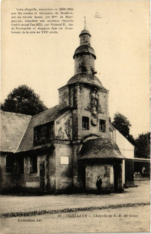 Carte postale ancienne Honfleur - Chapelle de N.-D. de Grave à Honfleur
