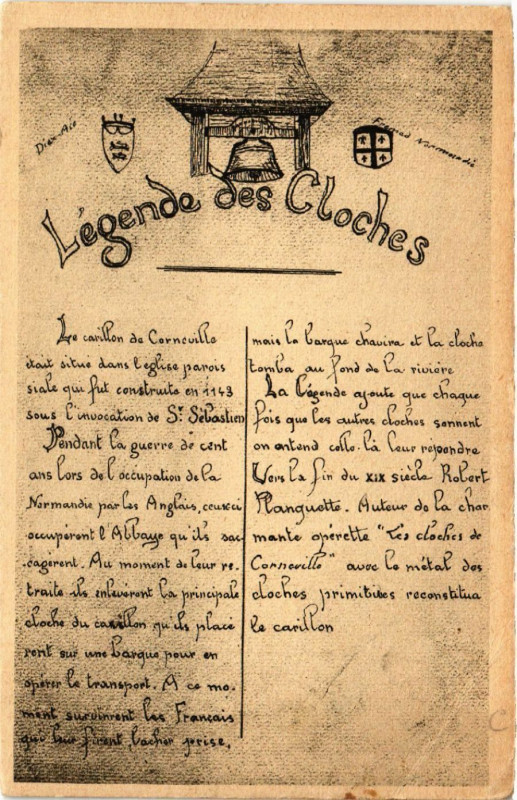 Carte postale ancienne Légende des Cloches