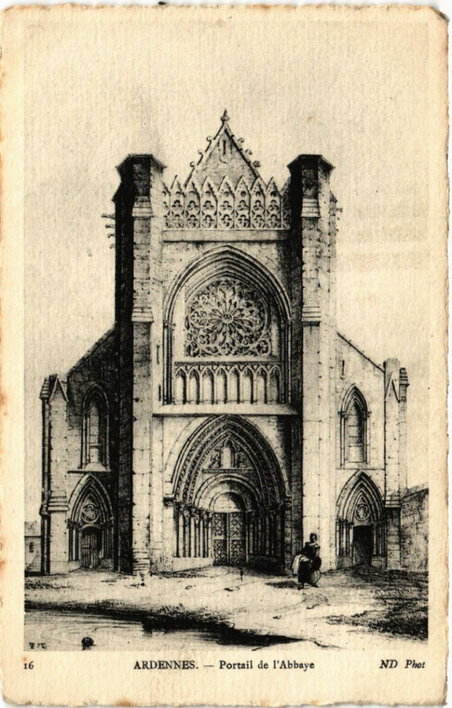Carte postale ancienne Ardennes - Porteil de l'Abbaye