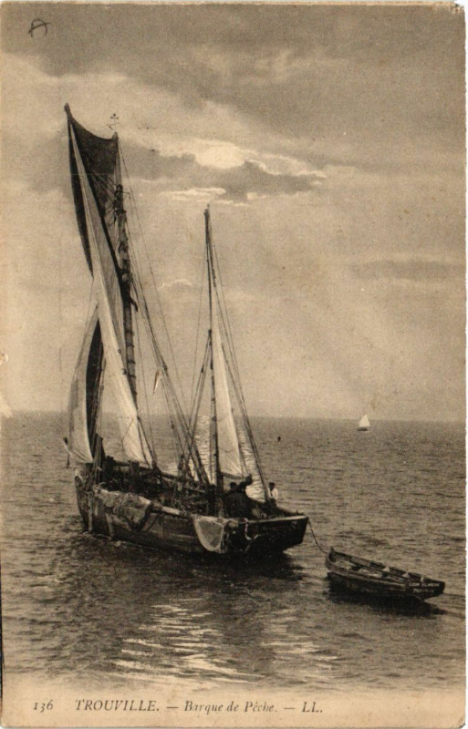Carte postale ancienne Trouville - Parque de Péche