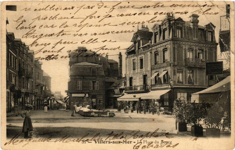 Carte postale ancienne Villers-sur-Mer - La Plage du Bourg à Villers-sur-Mer