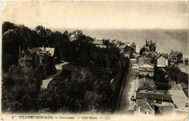 Carte postale ancienne Villers-sur-Mer - Panorama - Coté OueSaint- à Villers-sur-Mer