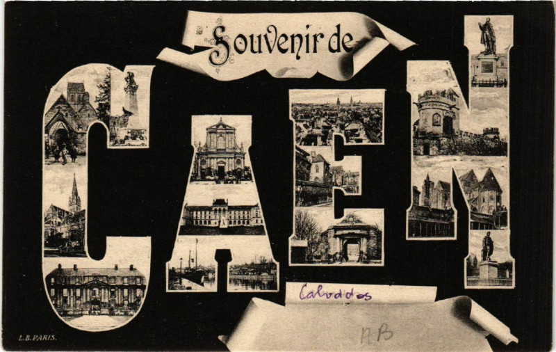Carte postale ancienne Souvenir de Caen à Caen