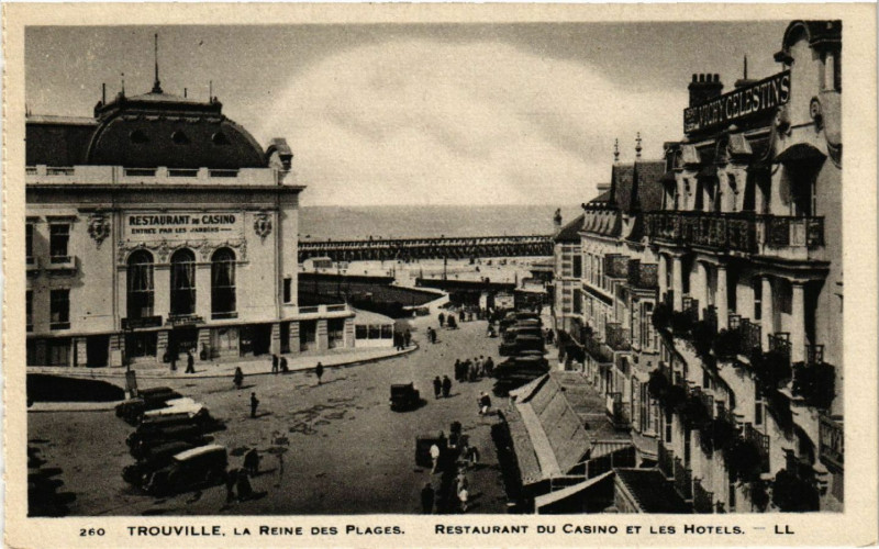 Carte postale ancienne Trouville La Reine des Plages - Restaurant du Casino et les Hotels