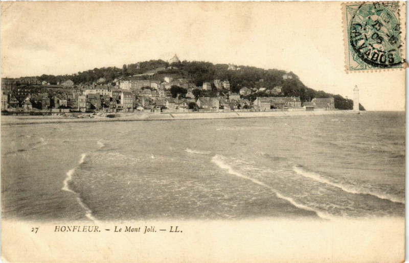 Carte postale ancienne Honfleur - Le Mont Joli à Honfleur