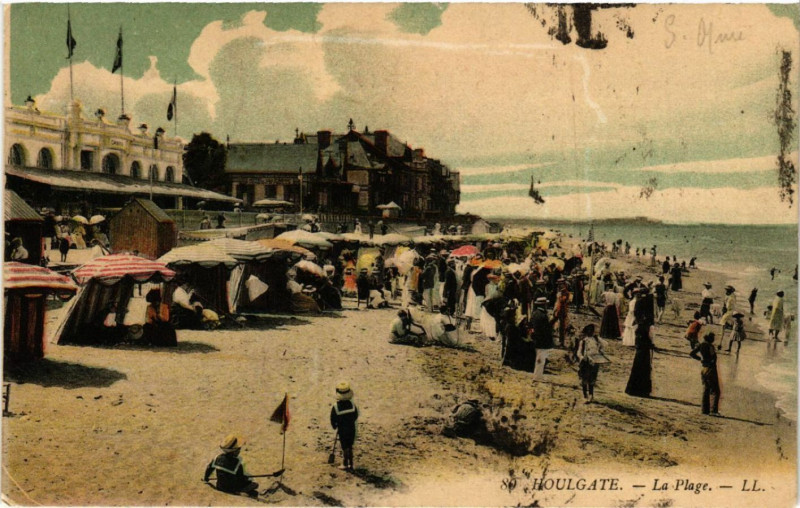 Carte postale ancienne Houlgate - La Plage à Houlgate