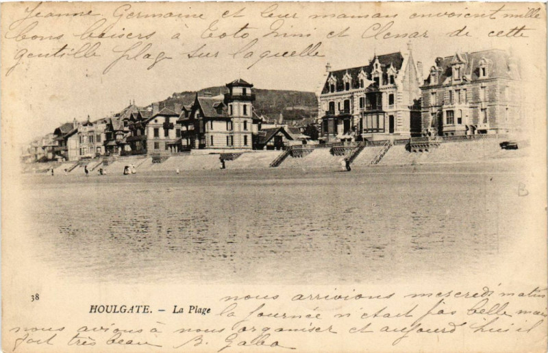 Carte postale ancienne Houlgate - La Plage à Houlgate