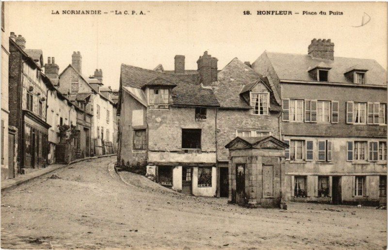 Carte postale ancienne La Normandie - La C.P.A.  - Honfleur - Place du Puits à Honfleur