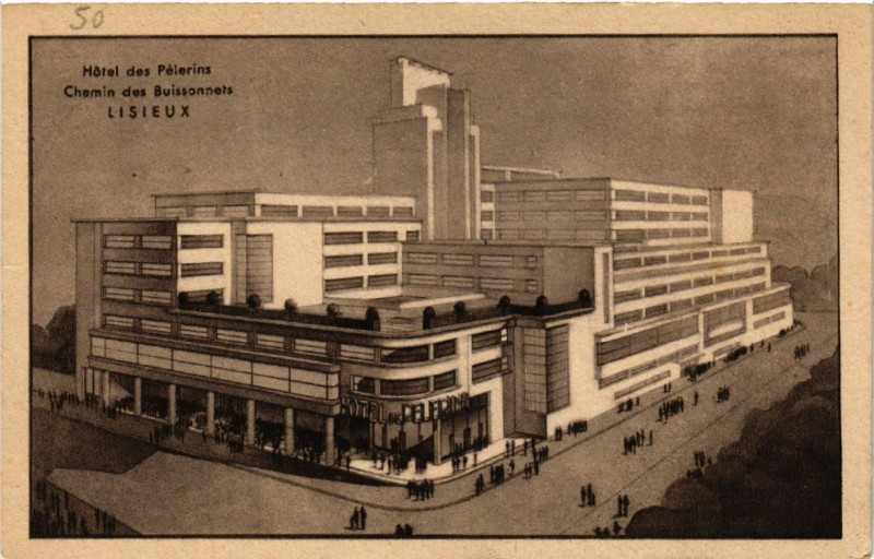 Carte postale ancienne Hotel des Pélerine - Chemin des Buissonnets - Lisieux à Lisieux