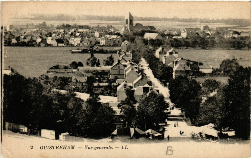 Carte postale ancienne Ouistreham - Vue générale à Ouistreham