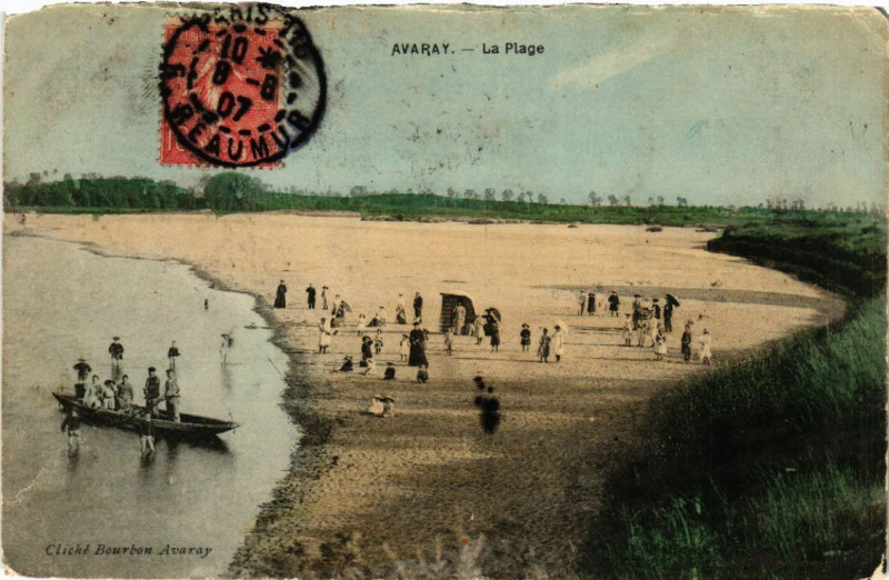 Carte postale ancienne Avaray - La Plage