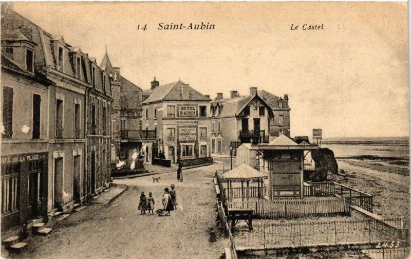Carte postale ancienne Saint-Aubin - Le Castel