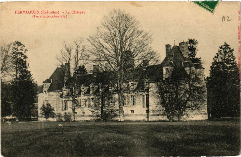 Carte postale ancienne Fervaques - Le Chateau (facade occidental)