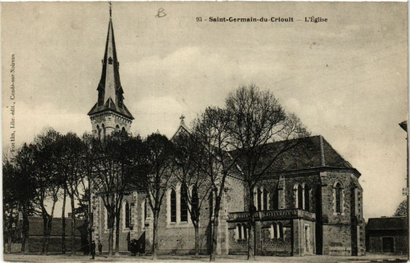 Carte postale ancienne Saint-Germain-du.Crioult - L'Eglise