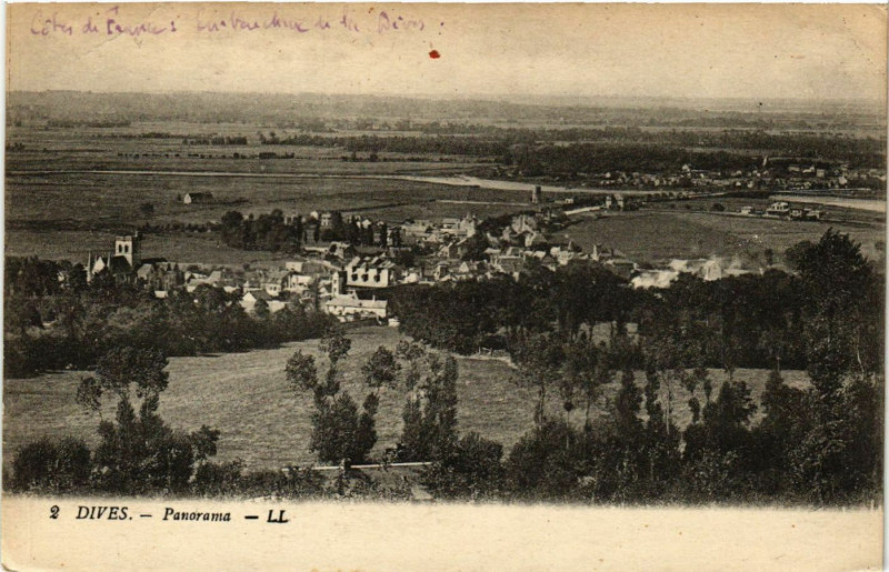 Carte postale ancienne Dives - Panorama