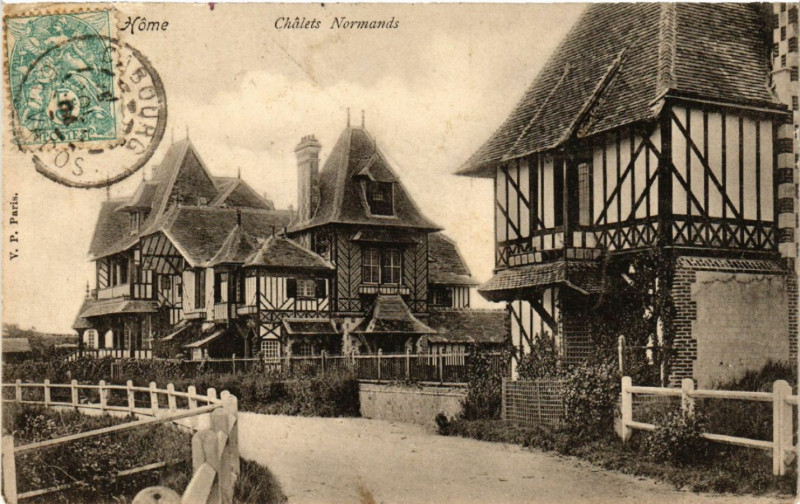 Carte postale ancienne Home - Chalets Normands
