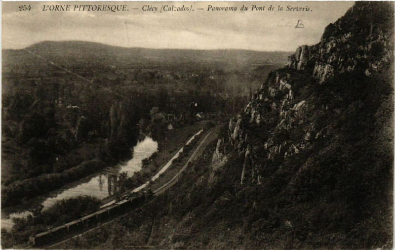 Carte postale ancienne L'Orne .. - Clecy - Panorama du Pont de la Serverie à Clécy