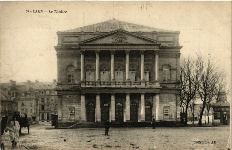 Carte postale ancienne Caen - Le Théatre à Caen