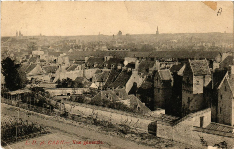Carte postale ancienne Caen - Vue générale à Caen