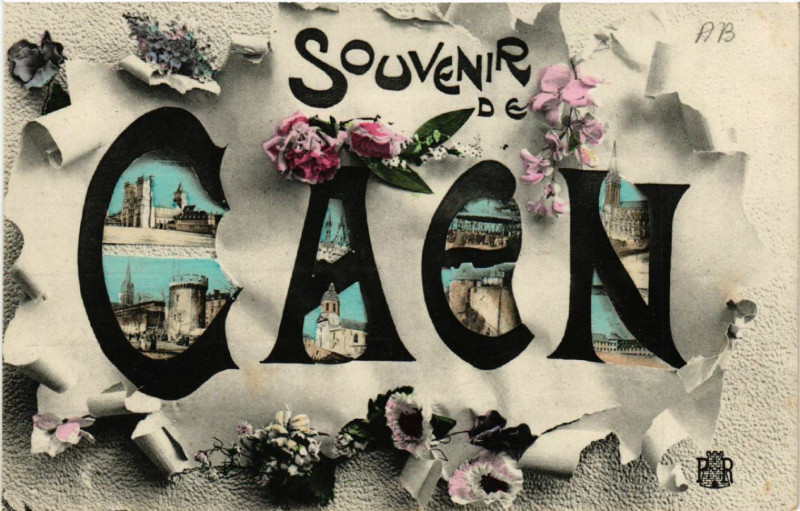 Carte postale ancienne Souvenir de Caen à Caen