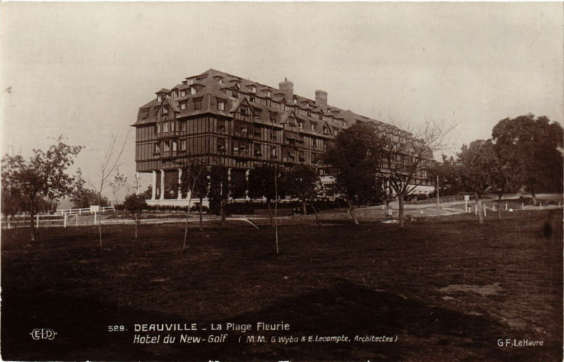 Carte postale ancienne Deauville - La Plage Fleurie - Hotel du New-Golf à Deauville
