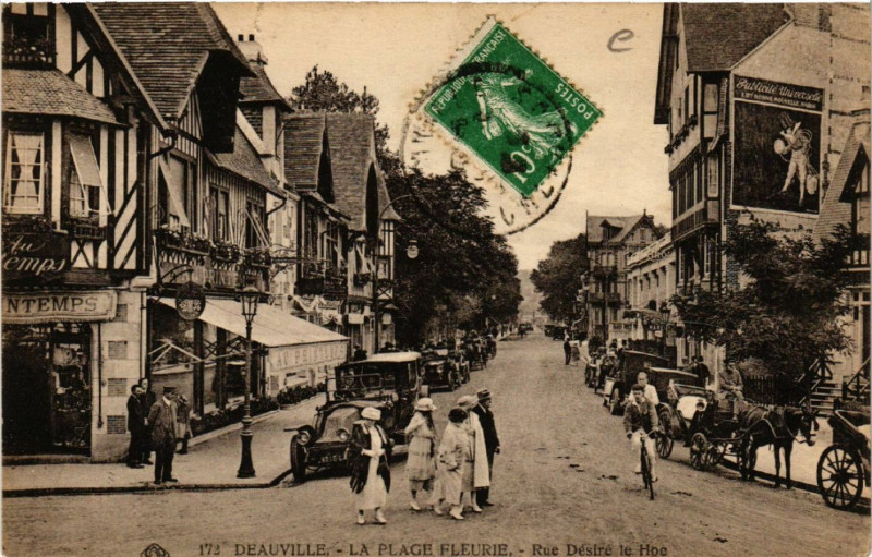 Carte postale ancienne Deauville - La Plage Fleurie - Rue Destré le Hoc à Deauville