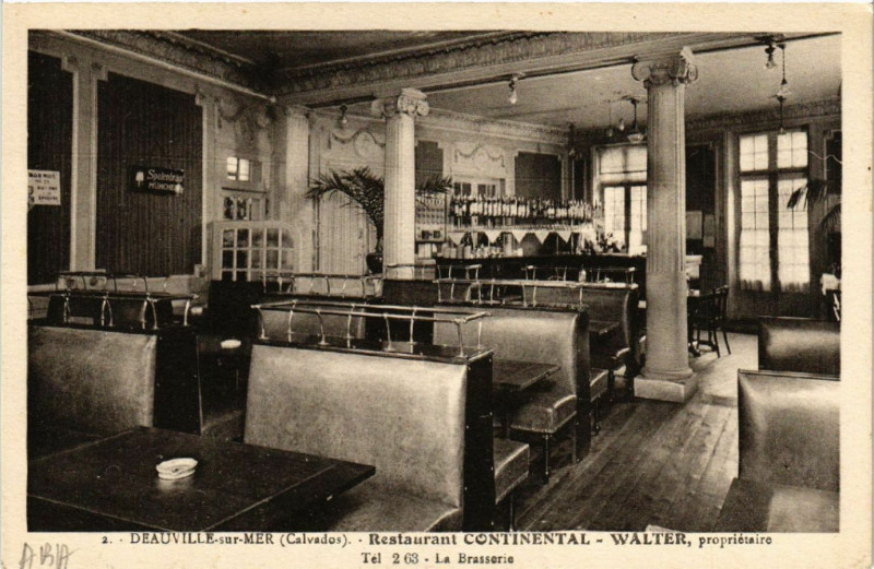 Carte postale ancienne Deauville - sur-Mer - Restaurant Continental - Walter... à Deauville