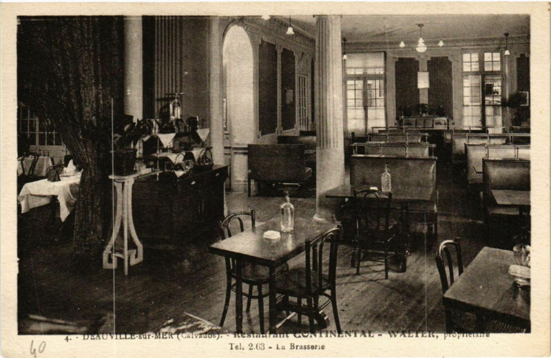 Carte postale ancienne Deauville - sur-Mer - Restaurant Continental - Walter à Deauville