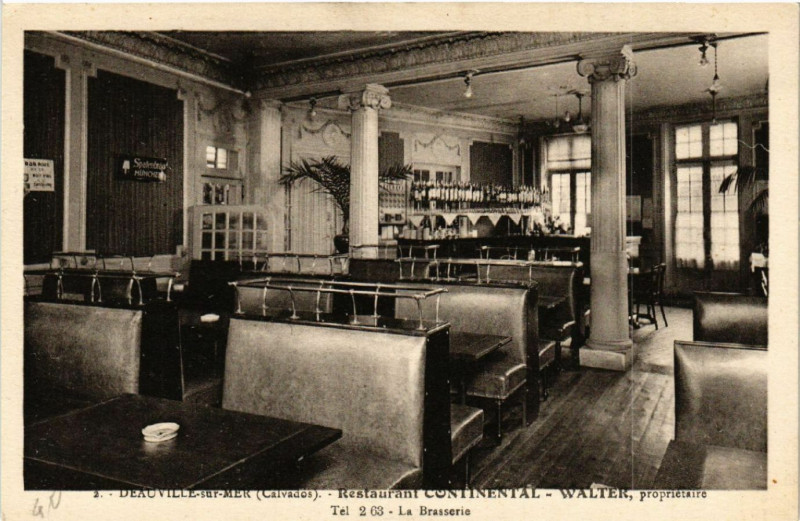 Carte postale ancienne Deauville - sur-Mer - Restaurant Continental - Walter à Deauville