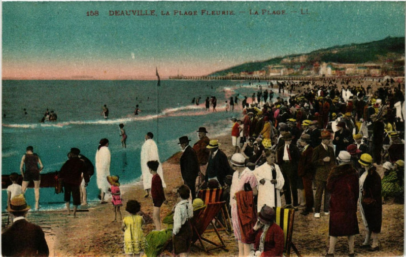Carte postale ancienne Deauville La Plage Fleurie - La Plage à Deauville
