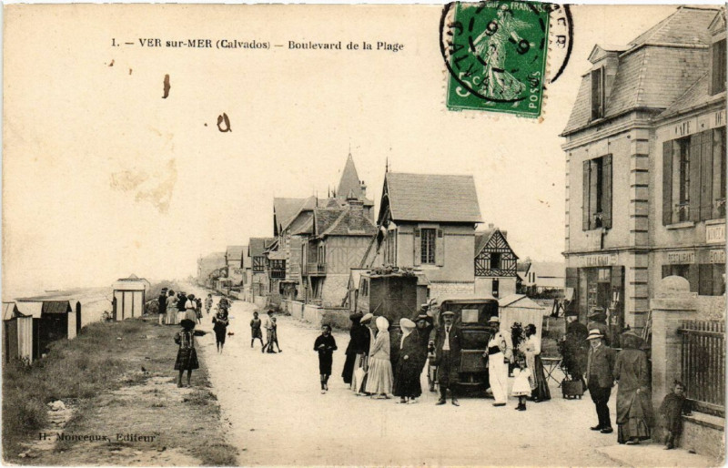 Carte postale ancienne Ver-sur-Mer - Boulevard de la Plage à Ver-sur-Mer
