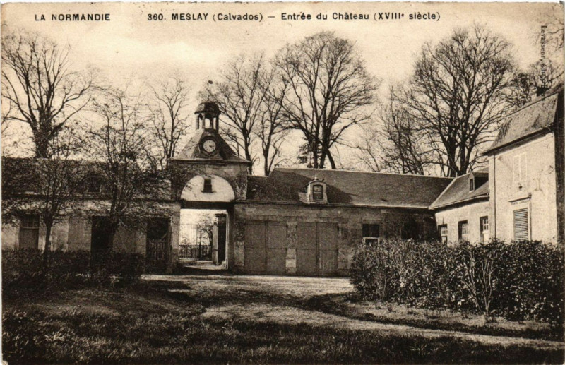 Carte postale ancienne Meslay - Entrée du Chateau à Meslay