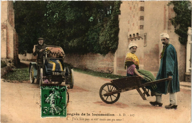 Carte postale ancienne De la Locomotion