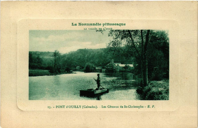 Carte postale ancienne Pont-d'Ouilly- LesCoteaux de Saint-Christophe à Pont-d'Ouilly