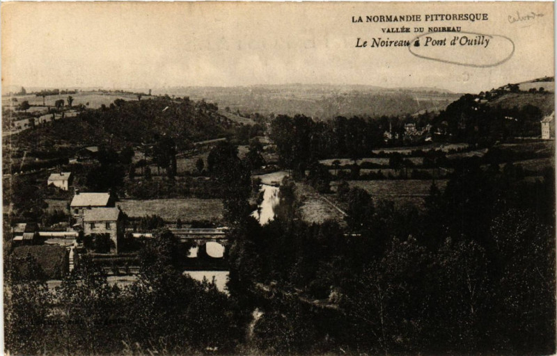 Carte postale ancienne Le Noireau de Pont-d'Ouilly à Pont-d'Ouilly