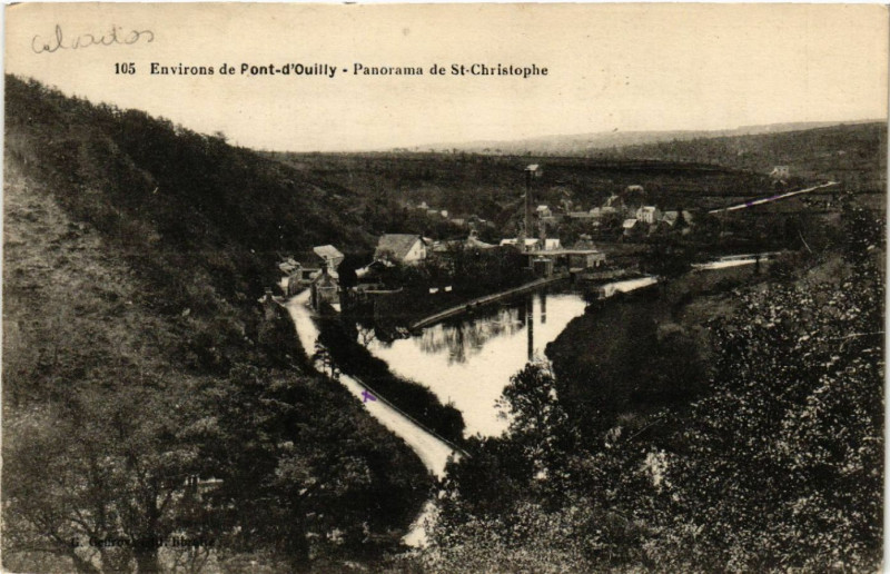 Carte postale ancienne Environs de Pont-d'Ouilly à Pont-d'Ouilly