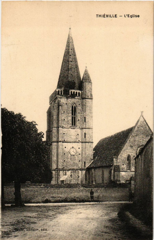 Carte postale ancienne Thieville - L'Eglise