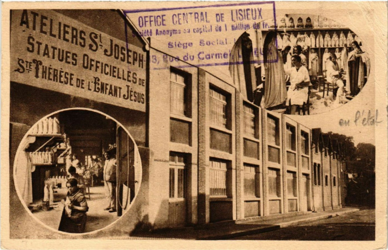 Carte postale ancienne Ateliers Saint-Joseph - Statues Officielles
