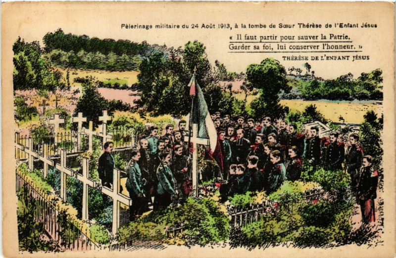 Carte postale ancienne Pelerinage militaire du 24 aout 1913