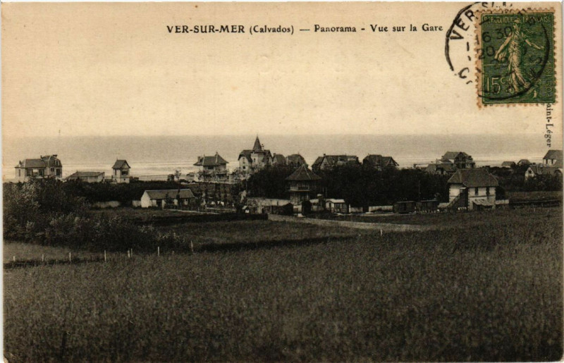 Carte postale ancienne Ver-sur-Mer - Panorama à Ver-sur-Mer