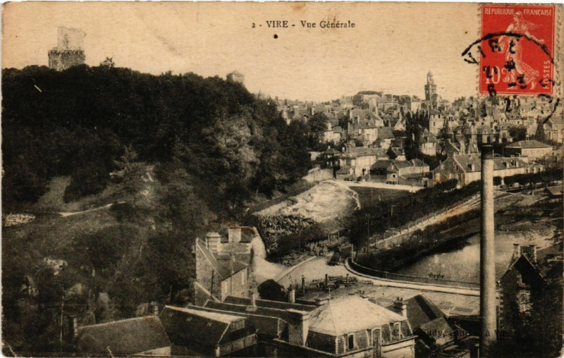 Carte postale ancienne Vire - Vue générale